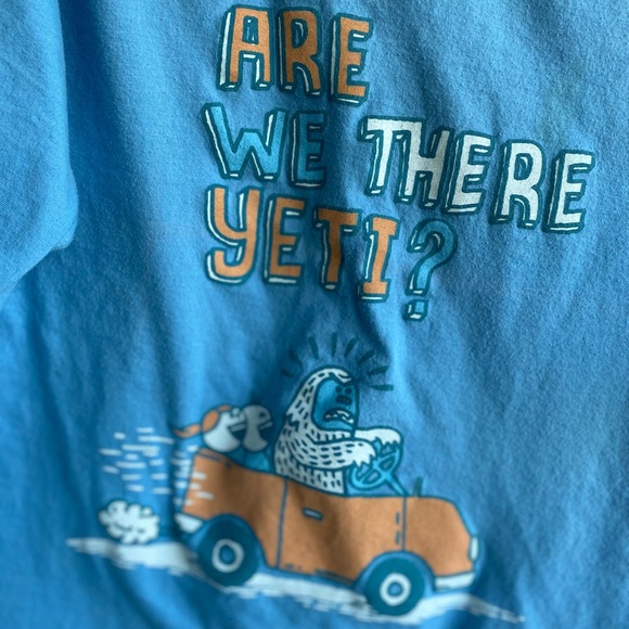 Fun Blue t-shirt "Are We There Yeti?" - Picture 4 of 4